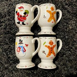 4 pc Ceramic Christmas Mug